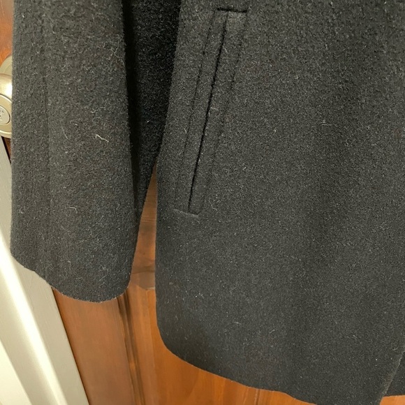 London Fog Women's Black wool coat size 16 Petite - Picture 3 of 8